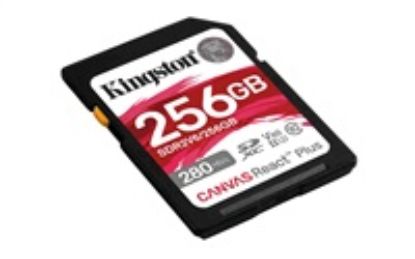 Obrázek Kingston SDXC karta 256 GB Canvas React Plus, UHS- II, U3, V60, R: 280/ W: 150MB/ s