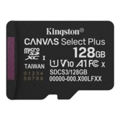 Obrázek Kingston MicroSDXC karta 128 GB Canvas Select Plus, U1, V10, A1