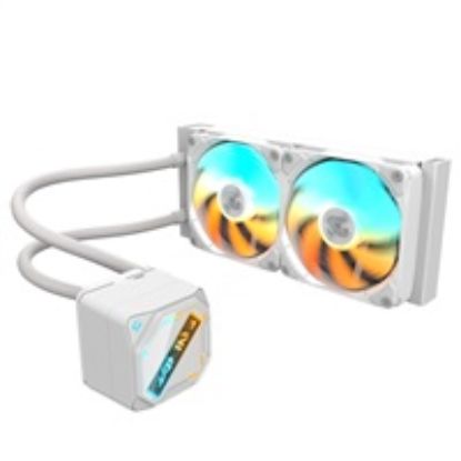 Obrázek GIGABYTE Vodní chladič GAMING 240 ICE, 2 x 120mm, ARGB, LGA1851, AM5, bílá