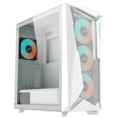 Obrázek GIGABYTE case GB- C301GW, ARGB Hub, průhledná bočnice, Mid tower, 4x ARGB ventilátor, bílá