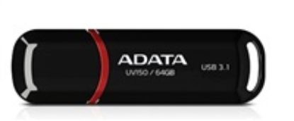 Obrázek ADATA Flash Disk 64 GB UV150, USB 3.1 Dash Drive (R: 90/ W: 20 MB/ s) černá