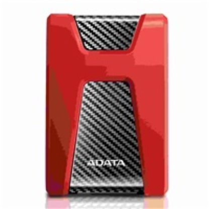 Obrázek ADATA Externí HDD 2 TB USB 3.1 DashDrive Durable HD650, červený (gumový, nárazu odolný)