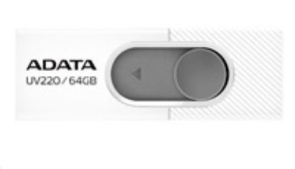 Obrázek ADATA Flash Disk 64 GB UV220, USB 2.0 Dash Drive, bílá/ šedá