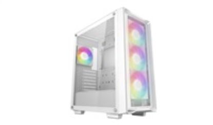 Obrázek DEEPCOOL Case CC560 MESH V2 WH, ATX, ARGB, Průhledná bočnice, 4 x 120mm Fan, bílá