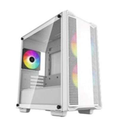 Obrázek DEEPCOOL Case CC360 WH ARGB, mATX, Průhledná bočnice, 3 x 120mm Fan, bílá