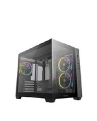 Obrázek DEEPCOOL Case CG330 3F, mATX, Průhledná bočnice, 3 x 120mm ARGB Fan, černá