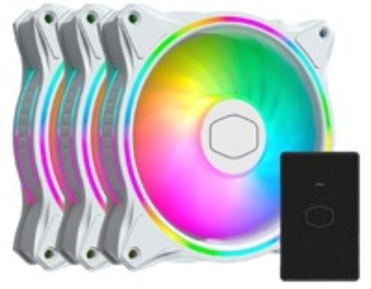 Obrázek Cooler Master ventilátor MasterFan MF120 Halo 3in1 White, 3 x 120mm, ARGB, bílá