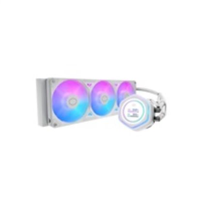 Obrázek Cooler Master vodní chladič MasterLiquid Atmos II LCD 360, 3 x 120mm, LGA1851, AM5, bílá