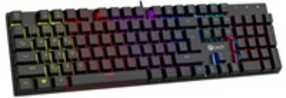 Obrázek C- TECH mechanická klávesnice Morpheus, casual gaming, CZ/ SK, červené spínače, RGB podsvícení, USB