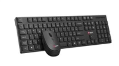 Obrázek C- TECH klávesnice s myší WLKMC- 03, Bezdrátový set 2.4GHz, CZ, Černá