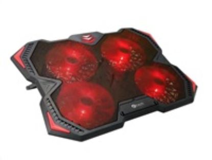 Obrázek C- TECH chladící podložka pod NTB Zefyros (GCP- 01R), casual gaming, 17, 3", červené podsvícení, regulace otáček