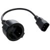 Obrázek Kabel C- TECH síťový adaptér C14 (M) - > schuko (F), 15 cm