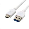 Obrázek kabel C- TECH USB 2.0 AM na USB- C (AM/ CM), 1m, bílá