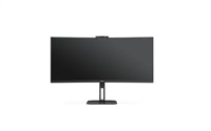 Obrázek AOC MT VA LCD WLED 34" CU34V5CW/ BK - VA panel, 3440 x 1440, HDMI, DP, USB, USB- C, nast. vyska, repro, webcam, zakriven