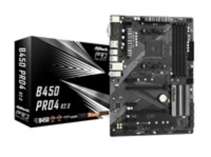 Obrázek ASRock MB Sc AM4 B450 PRO4 R2.0, AMD B450, 4xDDR4, 1xDP, 1xHDMI, VGA