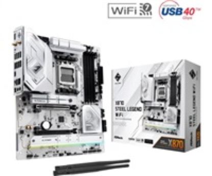 Obrázek ASRock MB Sc AM5 X870 STEEL LEGEND WIFI, AMD X870, 4xDDR5, 1xHDMI, 2xUSB4, WI- FI