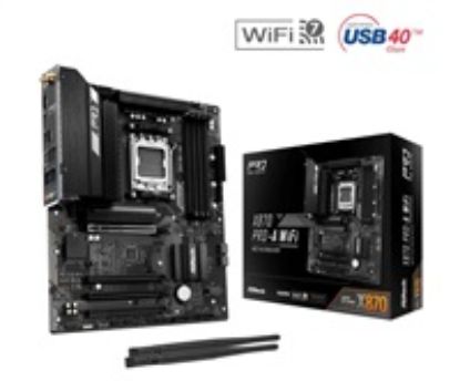 Obrázek ASRock MB Sc AM5 X870 PRO- A WIFI, AMD X870, 4xDDR5, 1xHDMI, 2xUSB4, WI- FI