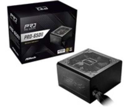 Obrázek ASROCK zdroj PRO- 650G, 650 W, 80Plus Gold, 120 mm, ATX 3.1