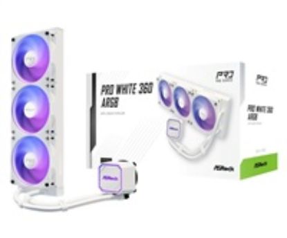 Obrázek ASROCK Vodní chladič Pro White 360 ARGB, 3 x 120mm, LGA1851, AM5, bílá