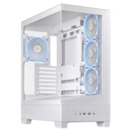 Obrázek ASUS case A31 PLUS TG ARGB, Mid Tower, Průhledná bočnice, 4 x 120mm ARGB Fan, ARGB Hub, bílá
