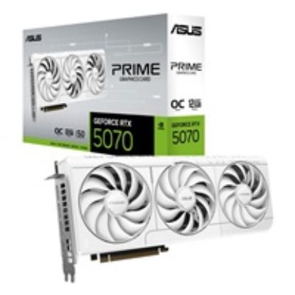 Obrázek ASUS VGA NVIDIA GeForce RTX 5070 PRIME 12 GB OC WHITE, 12 GB GDDR7, 3xDP, 1xHDMI