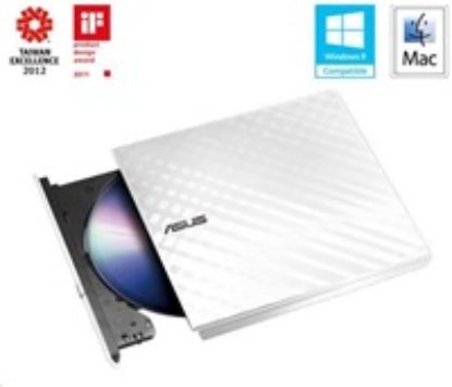 Obrázek ASUS DVD Writer SDRW- 08D2S- U LITE/ WHITE, External Slim DVD- RW, white, USB