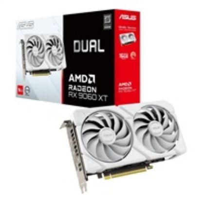 Obrázek ASUS VGA AMD Radeon RX 9060 XT DUAL 16 GB WHITE, RX 9060 XT, 16 GB GDDR6, 2xDP, 1xHDMI