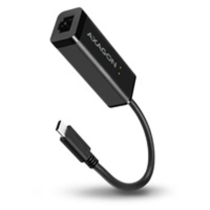 Obrázek AXAGON ADE- SRC, USB- C 3.2 Gen 1 - Gigabit Ethernet síťová karta, auto instal, černá