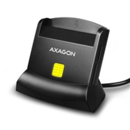 Obrázek AXAGON CRE- SM2, USB- A StandReader 4- slot čtečka Smart card (eObčanka) + SD/ microSD/ SIM, kabel 1.3 m