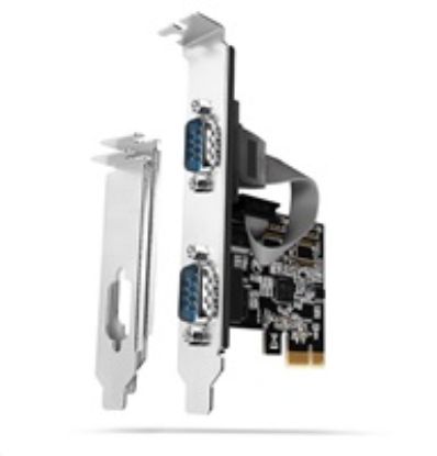 Obrázek AXAGON PCEA- S2N, PCIe řadič - 2x sériový port (RS232) 250 kbps, vč. LP