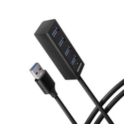 Obrázek AXAGON HUE- M1AL, 4x USB 3.2 Gen 1 MINI hub, kovový, kabel USB- A 1.2m