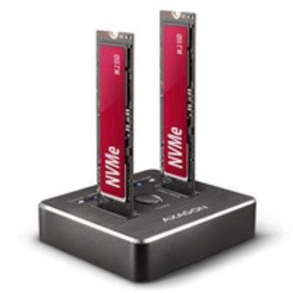 Obrázek AXAGON ADSA- M2C, USB- C 3.2 Gen 2 - 2x M.2 NVMe SSD CLONE MASTER dokovací stanice