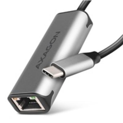 Obrázek AXAGON ADE- 25RC USB- C 3.2 Gen 1 - 2.5 Gigabit Ethernet síťová karta, Realtek 8156, auto install, šedá