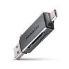 Obrázek AXAGON CRE- DAC, USB- C + USB- A, 5 Gbps - MINI čtečka karet, 2- slot & lun SD/ microSD, podpora UHS- I
