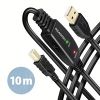 Obrázek AXAGON ADR- 210B, USB 2.0 A- M - > B- M aktivní propojovací / repeater kabel, 10m