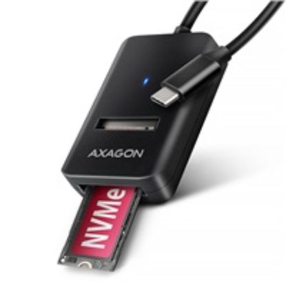 Obrázek AXAGON ADM2- CM USB- C 10Gbps - M.2 NVMe & SATA SSD adaptér, kabel USB- C 10cm