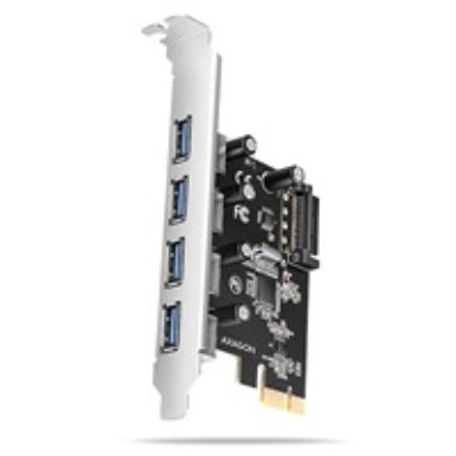 Obrázek AXAGON PCEU- 430RS, PCIe řadič, 4x USB 5Gbps port, SATA napájení, Renesas PD720201, SP