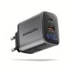 Obrázek AXAGON ACU- PQ67D GaN nabíječka do sítě 67 W, USB- A + USB- C, PD3.0/ PPS/ QC4+/ SFC2.0/ Apple, LCD display