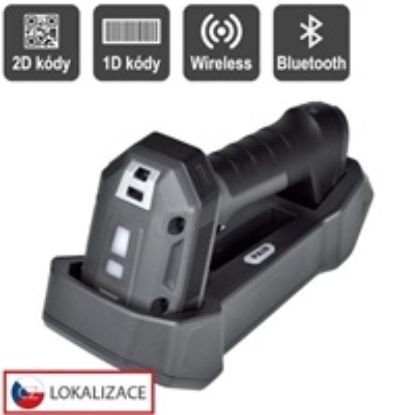 Obrázek Virtuos CCD 2D průmyslová bezdrátová čtečka HW- 857, USB, tmavě šedá