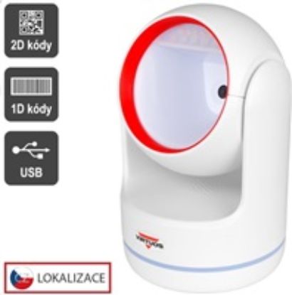 Obrázek Virtuos CCD 2D čtečka Virtuos HT- 861A, stacionární, USB, bílá