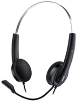 Obrázek GENIUS sluchátka HS- 220U/ USB/ černo- stříbrná