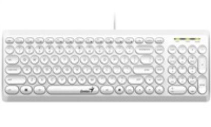 Obrázek GENIUS klávesnice Slimstar Q200 White/ Drátová/ USB/ bílá/ retro design/ CZ+SK layout