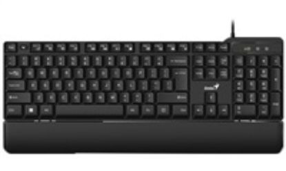 Obrázek GENIUS klávesnice KB- 100XP, Drátová, Ergo předložka, USB, CZ+SK layout