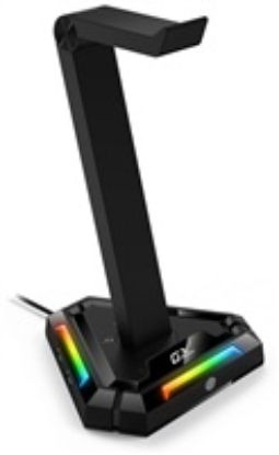 Obrázek GENIUS Stojan na sluchátka GX- UH100/ RGB/ USB hub (2x USB, 2x USB- C)