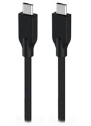 Obrázek GENIUS nabíjecí kabel ACC- C2CC- 3A, 100cm, USB- C na USB- C, 3A, PD60 W, opletený, černý