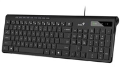 Obrázek GENIUS klávesnice Slimstar 230 II, Drátová, USB, černá, CZ+SK layout