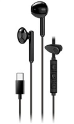 Obrázek GENIUS sluchátka HS- M366 headset, mikrofon, USB- C, rotáční klip, černá