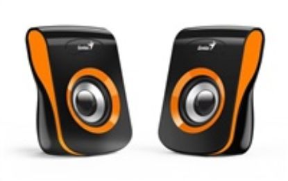 Obrázek GENIUS repro SP- Q180 Orange, 2.0, 6 W, USB napájení, 3, 5" jack, černo- oranžové