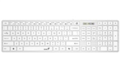 Obrázek Genius Klávesnice Slimstar 126, Drátová USB, CZ+SK layout, Copilot klávesa, Bílá