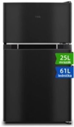 Obrázek CHiQ kombi, mrazák nahoře, 86l (L 61l, M 25l), LowFrost, tm. metal. + 12 let záruka na kompresor (bez registrace)